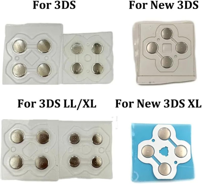 VANJUNN Store ملصقات أزرار غشاء ABXY لمفتاح كروس للتوصيل لجهاز نينتندو 3DS نيو 3DS XL LL وحدة التحكم (لـ 3DS LL XL) - Image 4